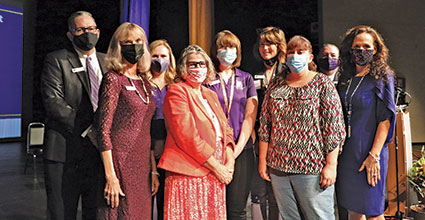 Center for Student Careers and Employment Staff standing in group, wearing medical masks
