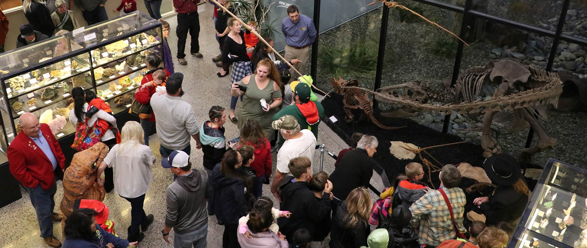 Overhead View of the Dinosaur Event at Dugan Museum