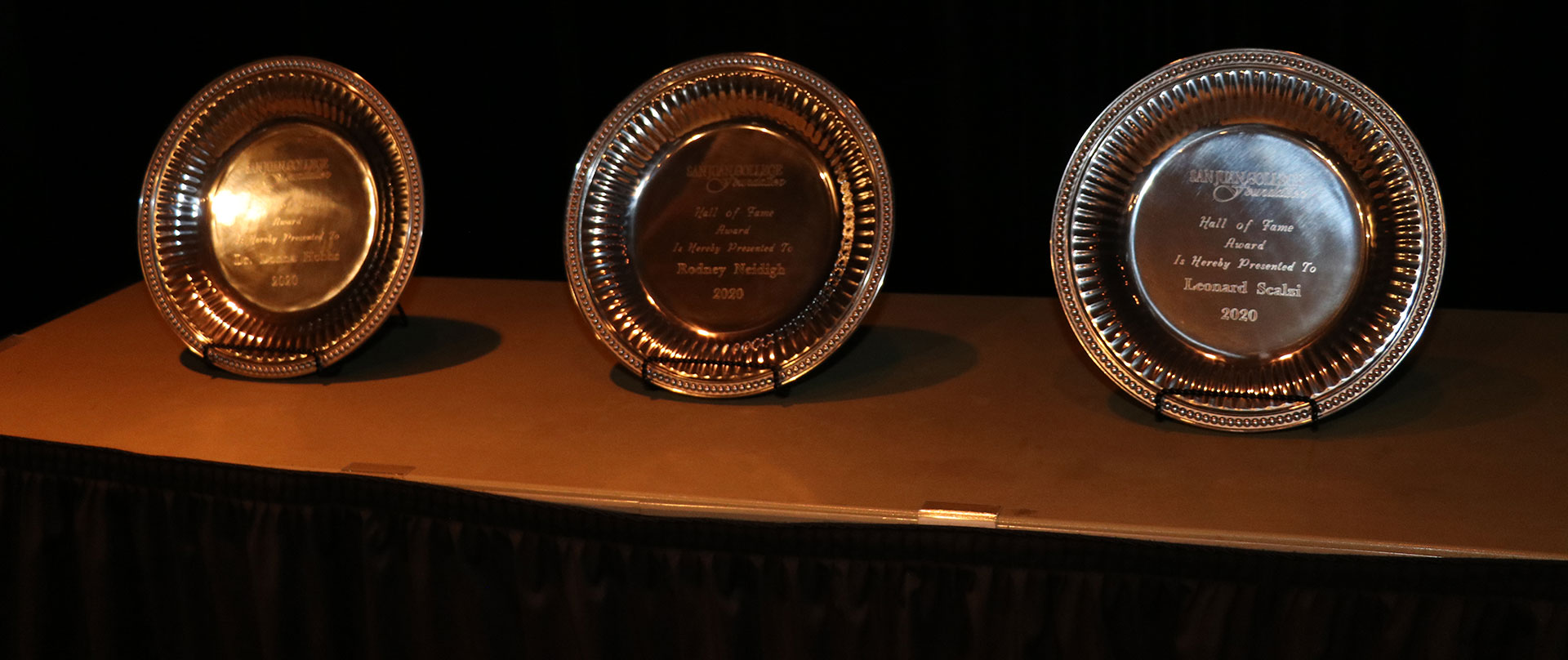 Hall of Fame - 3 awards sitting on table